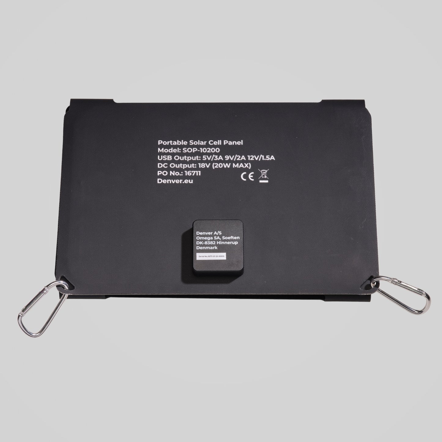 Bærbart solcellepanel 20W - Krisesikker