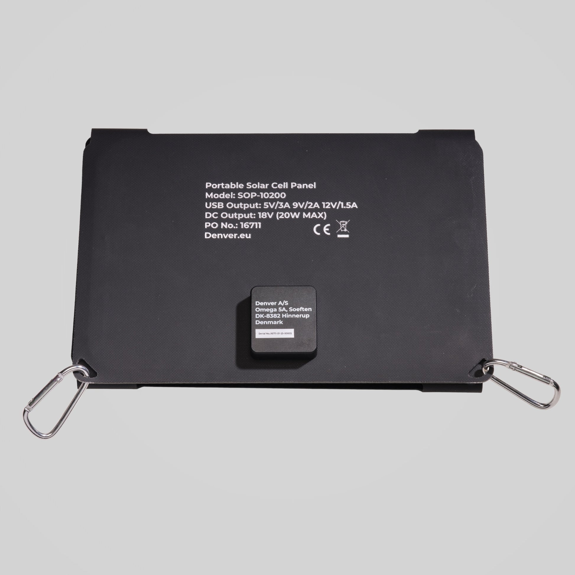 Bærbart solcellepanel 20W - Krisesikker