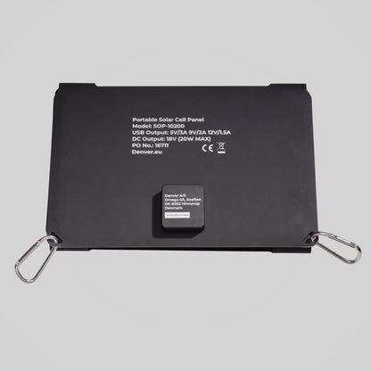 Bærbart solcellepanel 20W - Krisesikker