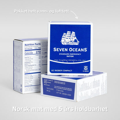 Komplett beredskapspakke (familiepakke til 3)