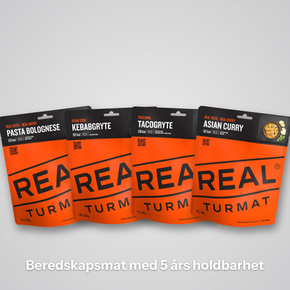 Beredskapsmat REAL Turmat med 5 års holdbarhet - Krisesikker
