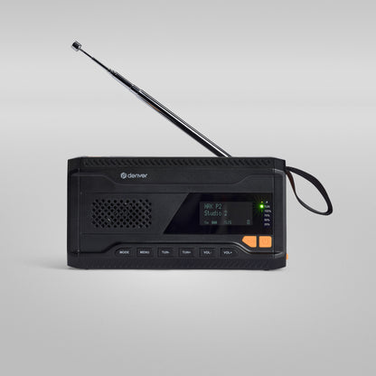 DAB Nødradio m sveivladning, powerbank og lommelykt - Krisesikker