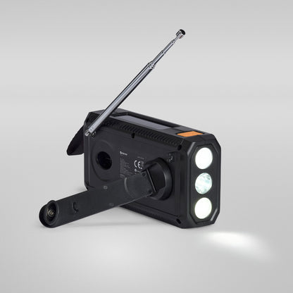 DAB Nødradio m sveivladning, powerbank og lommelykt - Krisesikker